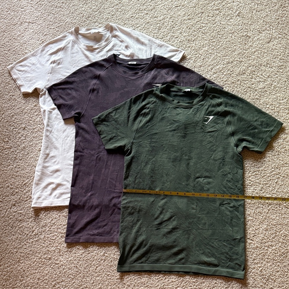 Gymshark Men's Classic T-Shirt Set - White, purple, Green
